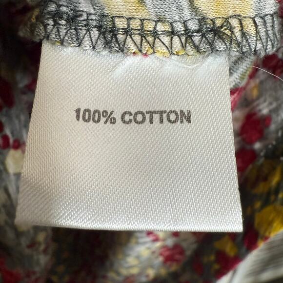 KOMIL Women's Size Large Masa Print Split Neck Cotton Long Sleeve Top Fall Red - Picture 8 of 16